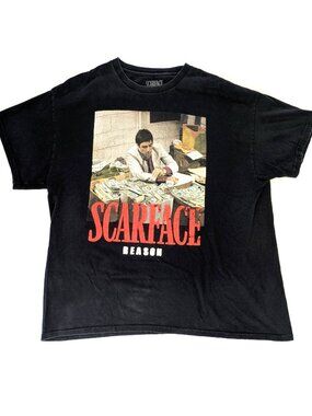 Scarface Reason T-Shirt - Men's XL - Raised Lettering, Some Discoloration